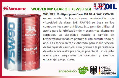 WOLVER MP GEAR OIL 75W90 GL4